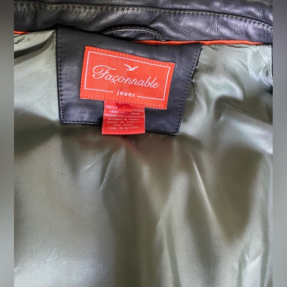 Faconnable Leather Bomber Jacket - Picture 5 of 6